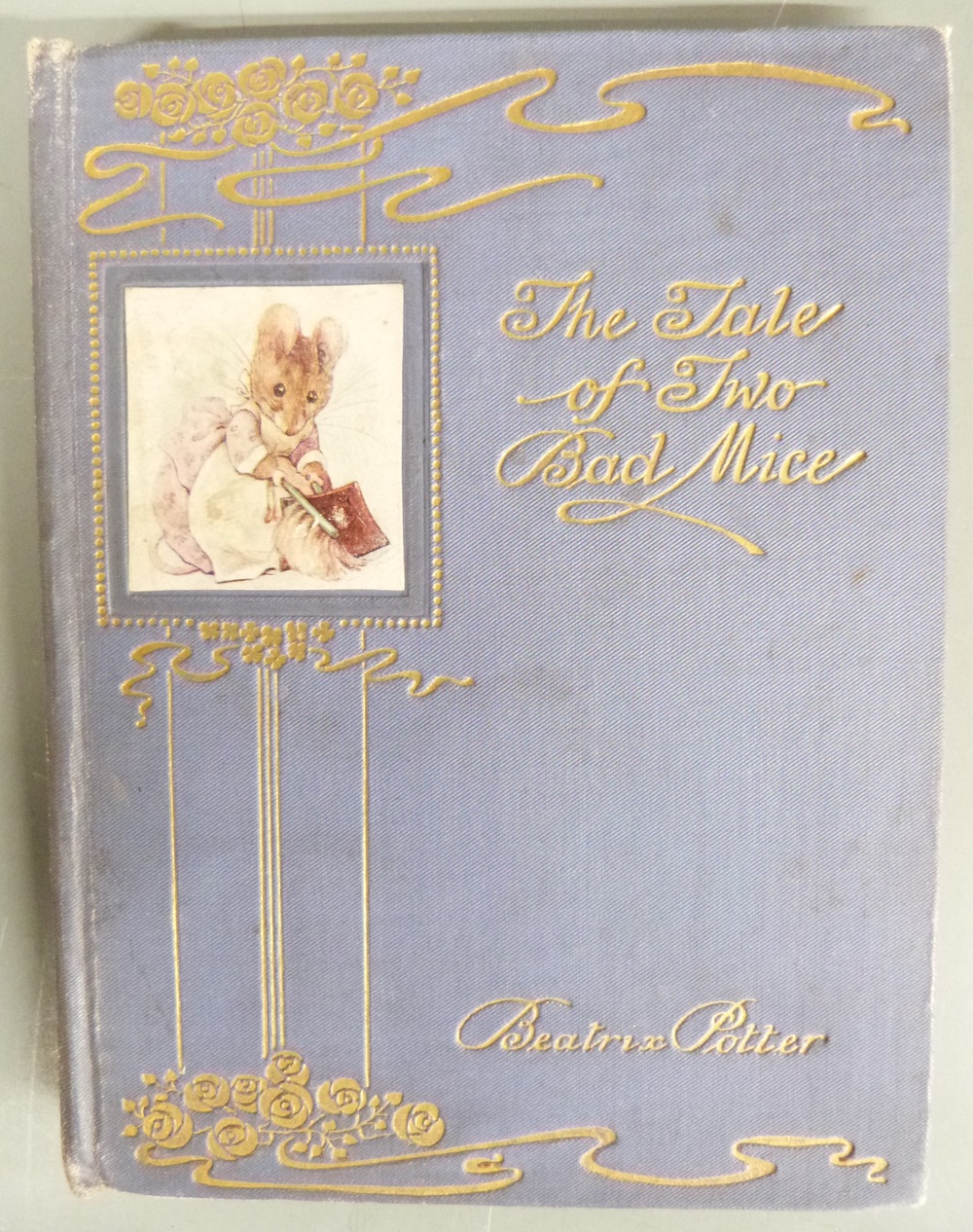 Beatrix Potter The Tale Of Two Bad Mice, London Frederick Warne & Co. 1904 First Edition With Coloured Plates, Deluxe Edition Bound In Cloth With Gilt Decoration And Lettering HAMMER £600