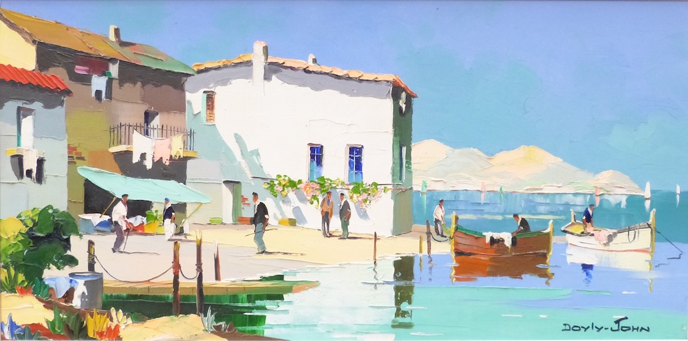 C R D'oyly John (1906 1993) Oil On Canvas Rapallo Near Santa Margarita On The Italian Riviera. Signed Bottom Right. Sold For Ś1,200