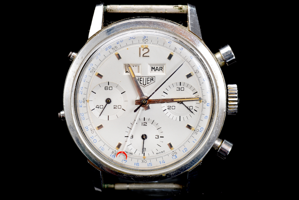 Heuer Carrera 12 Datos Mark II Gentleman's Chronograph Wristwatch Sold 6,000